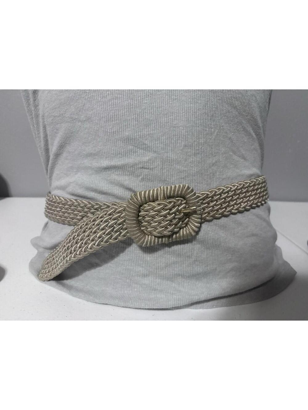 Vintage Liz Claiborne Braided Belt Tan Size Medium